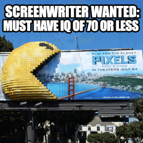 pixels movie billboard