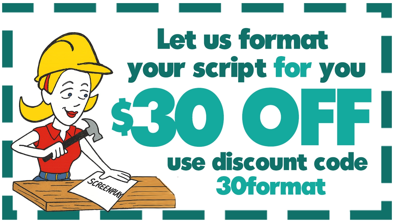 $30.00 off script formatting with discount code 30format